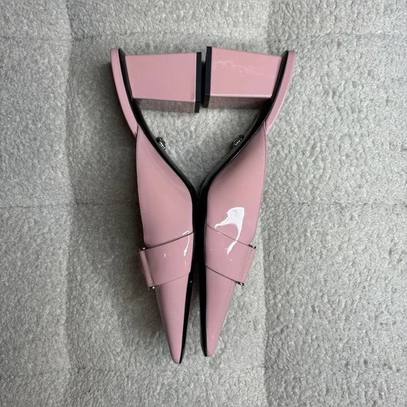 Versace Medusa Patent Leather Mules - English Rose Palladium - Picture 10 of 13